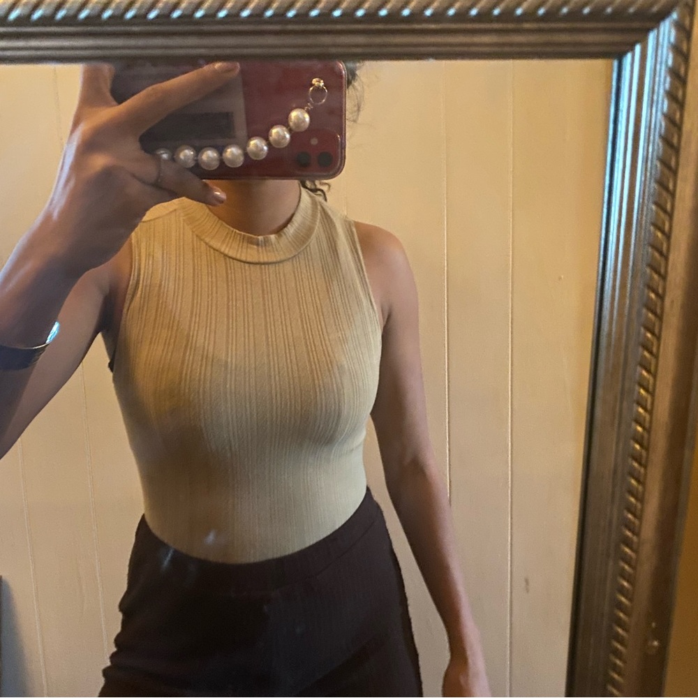 Green body-con top